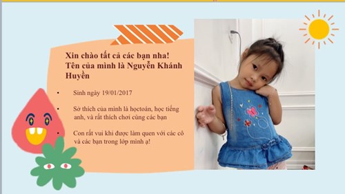 Bé Khánh Huyền lớp B1